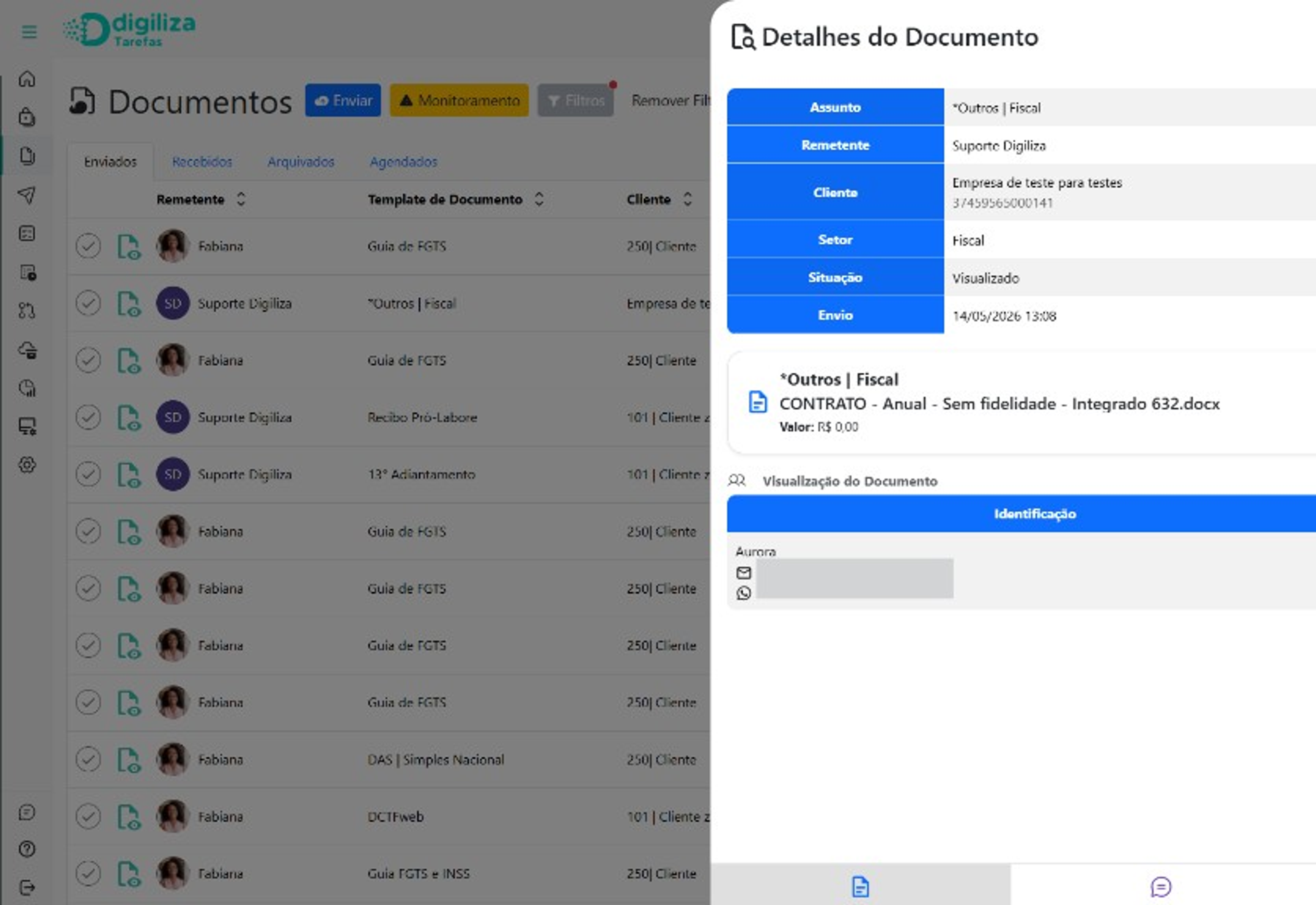 Módulo de gestão de documentos